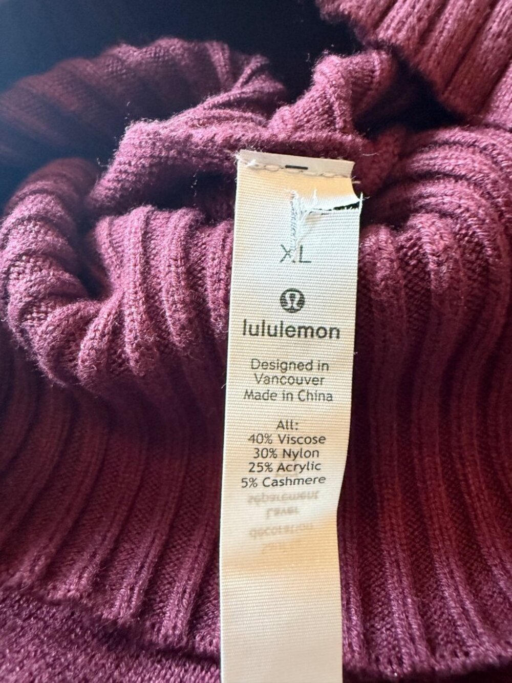 Lululemon Softer Still Turtleneck Long Sleeve Sweater Dress Mini Cashmere Blend - Picture 5 of 5